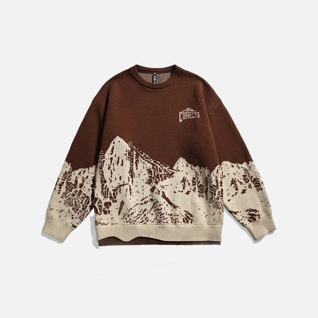 Mountain Print High Street Sweater