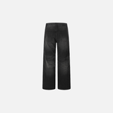 Essential Black Distressed Loose Fit Denim Jeans