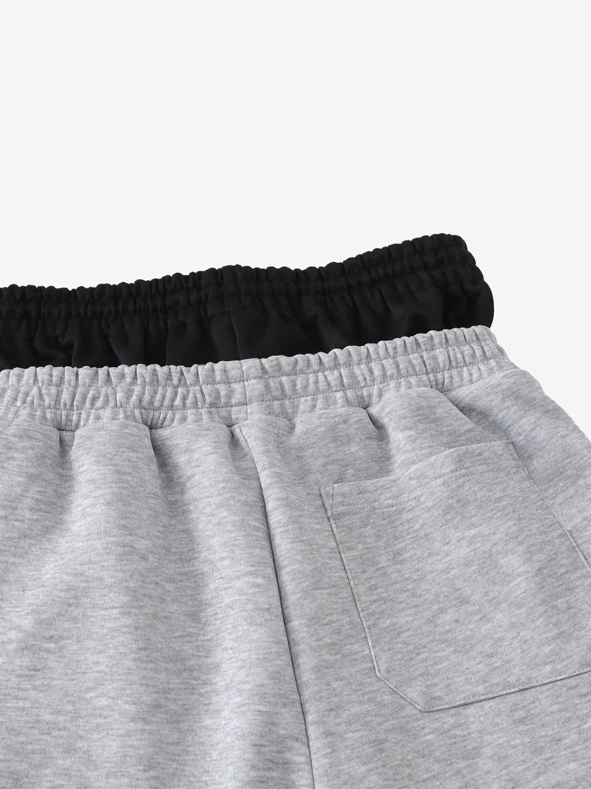 Layered Double-Waistband Wide-Leg Sweatpants; Flower Ash / S, Flower Ash / M, Flower Ash / L, Flower Ash / XL, Flower Ash / 2XL