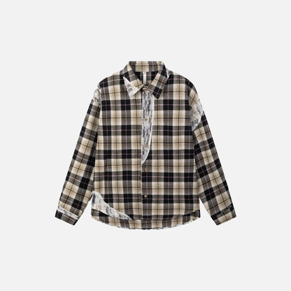 Luxury Elegant Plaid Blouse Shirt