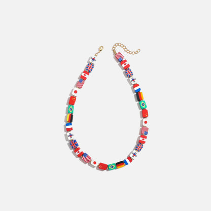 Beaded Rectangular Necklace