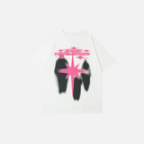 Breathable Shadow Graphic Print Punk Hip Hop T-Shirt