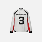 Plush Mesh Graphic Patchwork Sport Long Sleeve T-Shirt