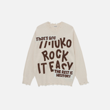 Durable Stylish Oversized Crewneck Knitwear Sweater