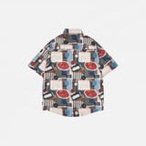 Graphic Patchwork Short Sleeve Shirt