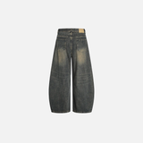 Y2K Streetwear Distressed Wide Leg Denim Jeans