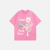 "I Can Pick Star" Devil Horn Skull T-shirt