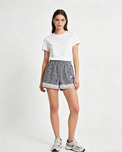 Bow Detail Gingham Shorts