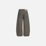 Streetwear Punk Deconstructed Pleated Wide Leg Jeans