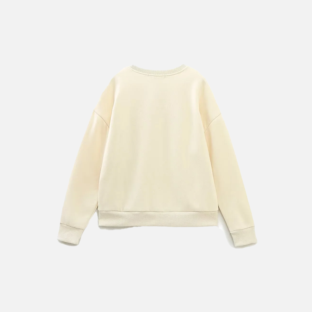 Breathable Loose Retro Round Neck Printed Sweatshirt