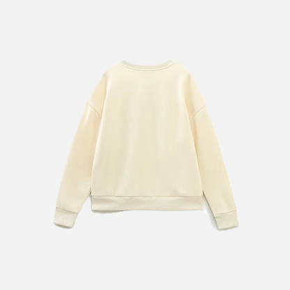 Breathable Loose Retro Round Neck Printed Sweatshirt