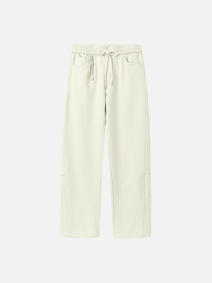 Functional Style Fleece Lined Straight Leg Pants