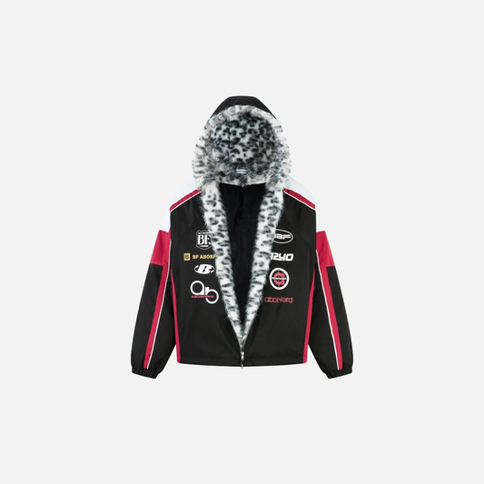 Fashionable High Street Thick Quilted Faux Fur Jacket