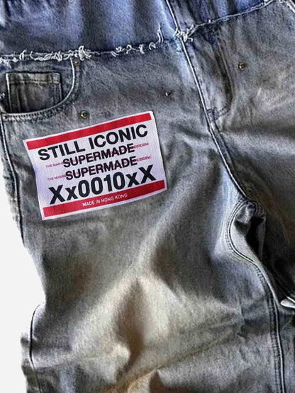 Double Waistband Jeans; Blue / S, Blue / M, Blue / L, Blue / XL