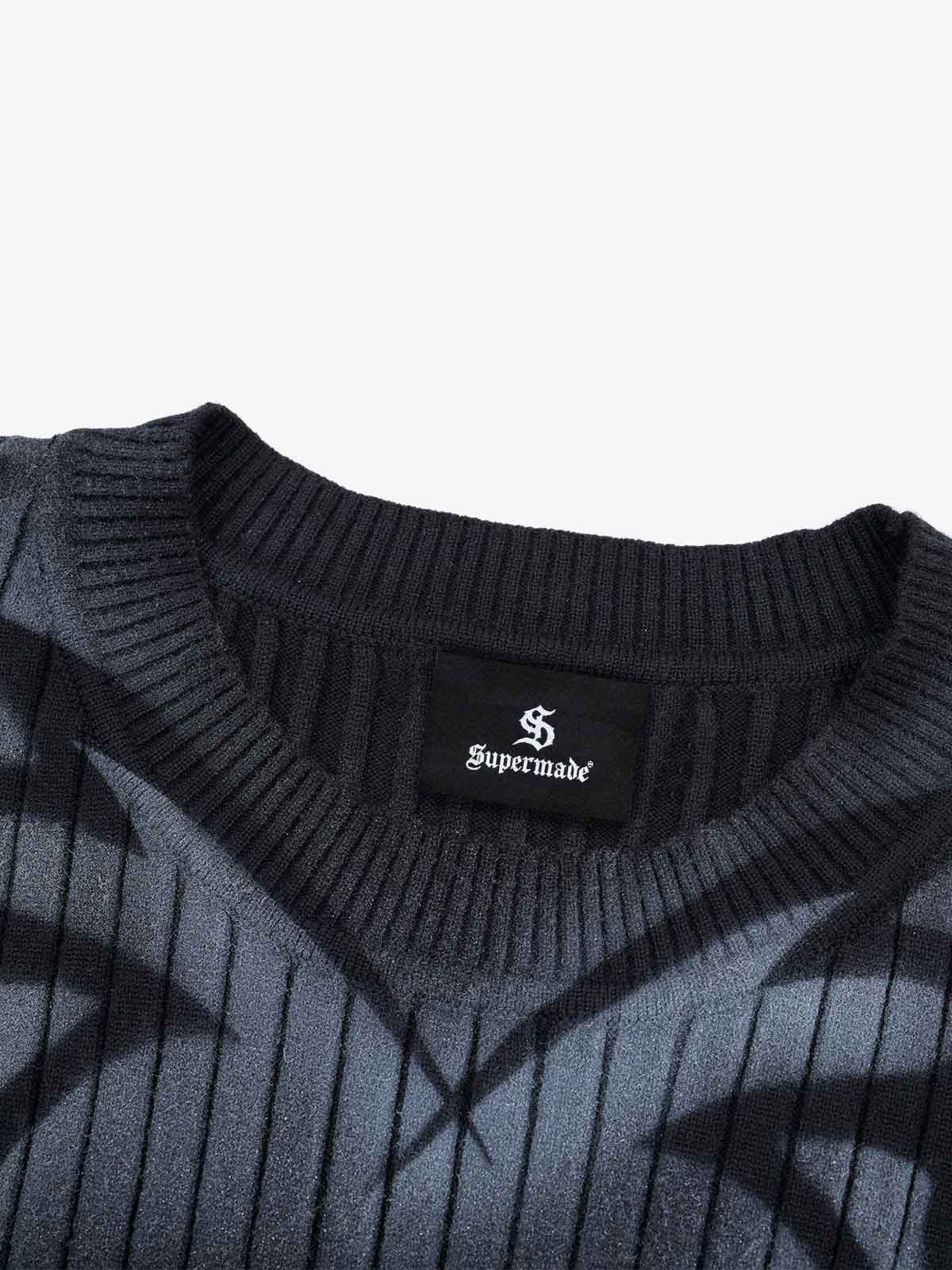 Thorn Graphic Dark Knit Top; Black / M, Black / L, Black / XL