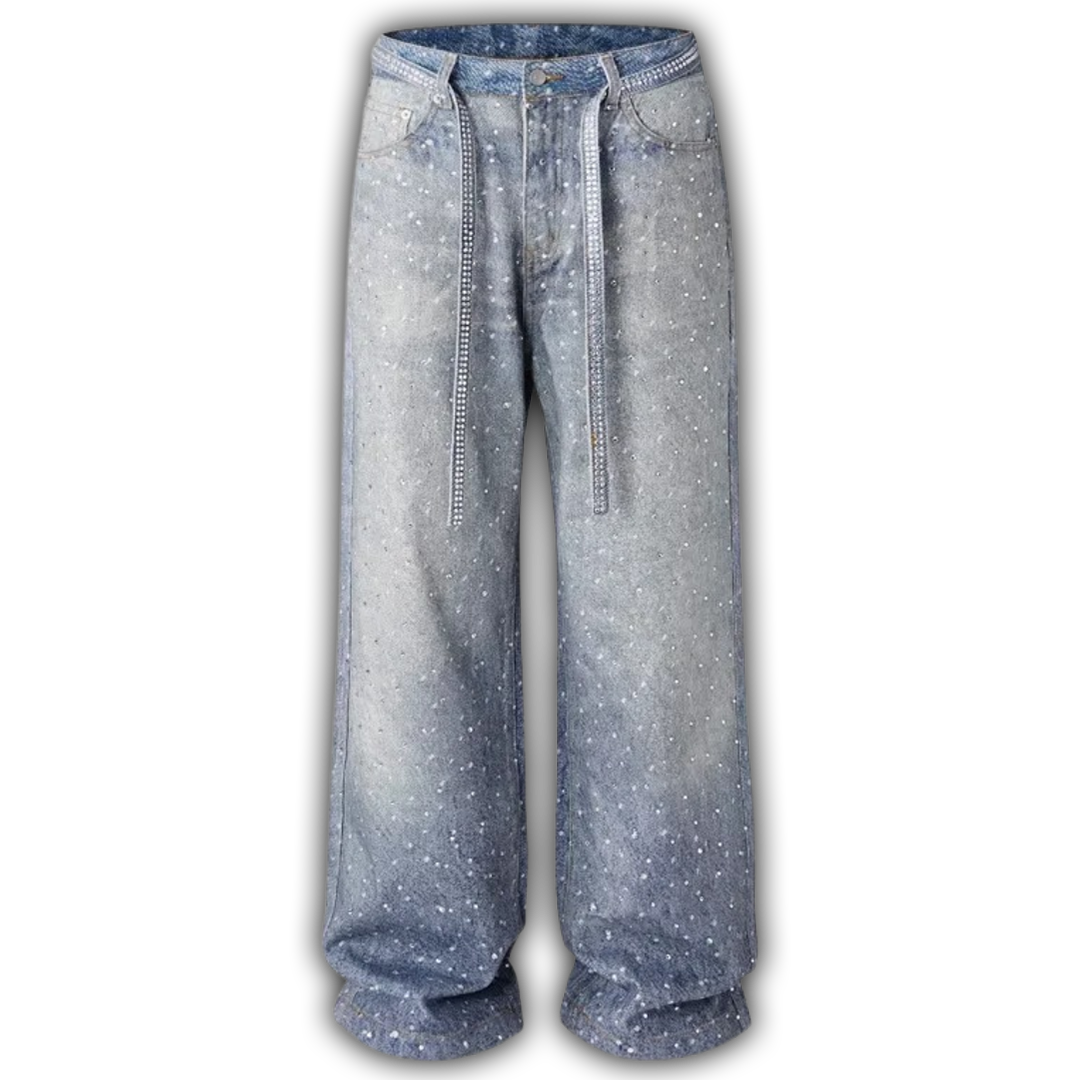 Rhinestone Chain Jeans
