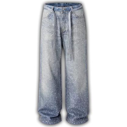 Rhinestone Chain Jeans