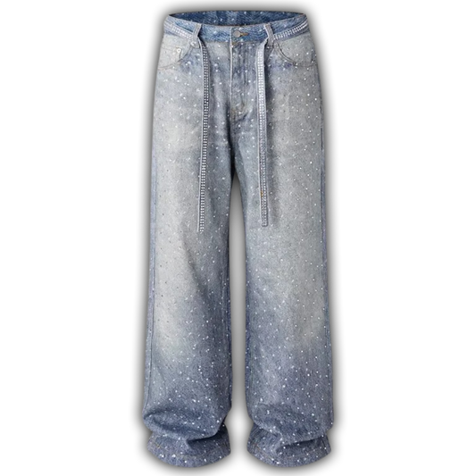 Rhinestone Chain Jeans
