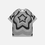Star Pattern Knitted T-Shirts