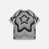 Star Pattern Knitted T-Shirts