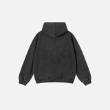 Streetwear Eyes Graphic Faded Oversized Hoodie
