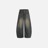 Y2K Streetwear Distressed Wide Leg Denim Jeans