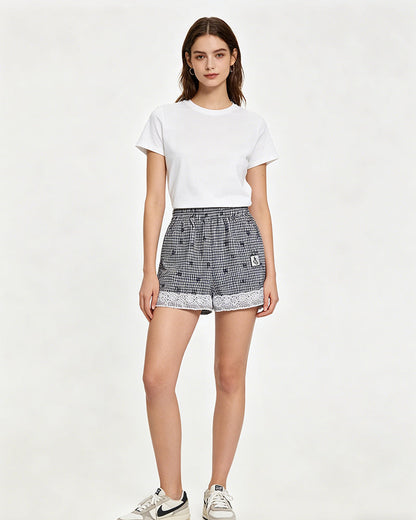 Bow Detail Gingham Shorts