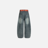 Y2K Unique Five-Star Wide Leg Denim Jeans