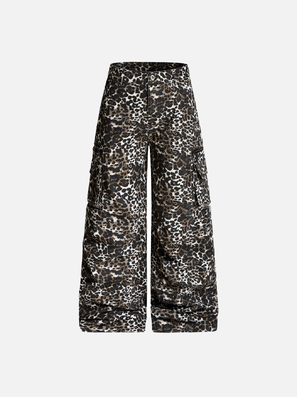 Heavy Industry Leopard Print Wide Leg Pants