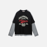 Colorful Patchwork Casual Loose Fit T-Shirt