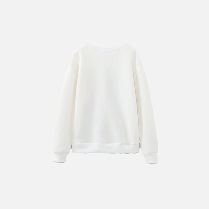 Winter Versatile Embroidered Round Neck Sweatshirt