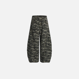 Trendy Retro Camouflage Loose Wide Leg Pants