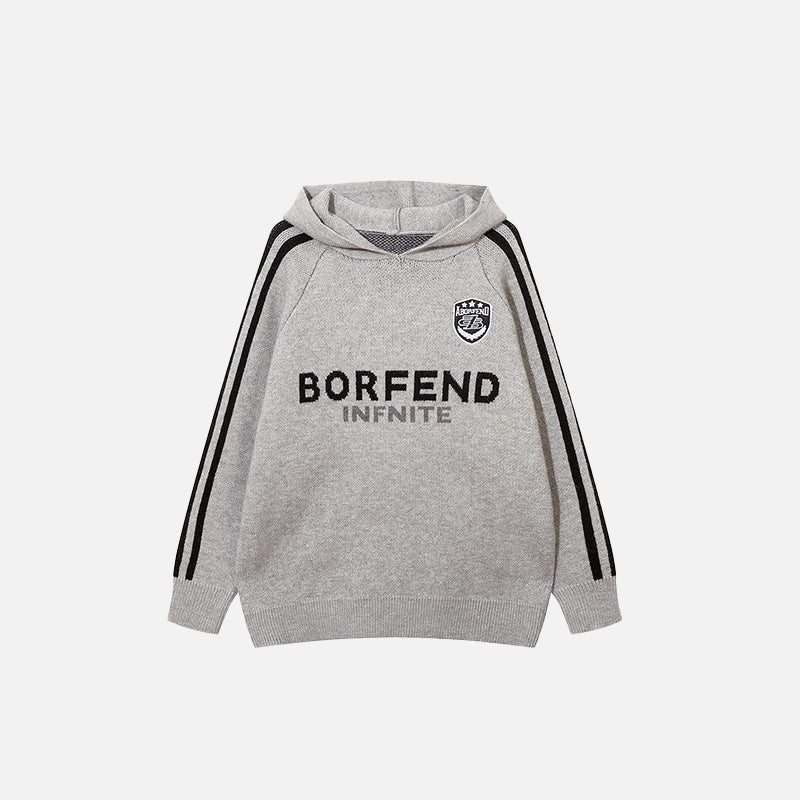 Striped Sports Style Loose Hoodie