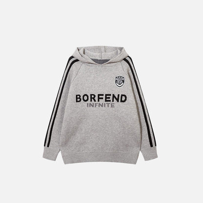 Striped Sports Style Loose Hoodie
