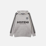 Striped Sports Style Loose Hoodie