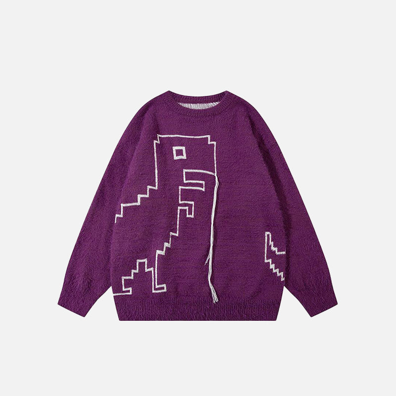 Dinosaur Stitched Sweater