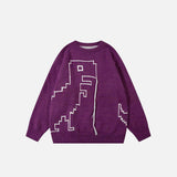 Dinosaur Stitched Sweater