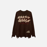 Signature Distressed Loose Sweater