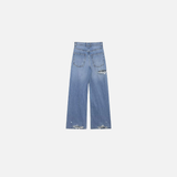 Distressed Hollow Denim Jeans