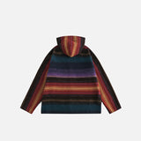 Retro Hit Color Striped Hoodie