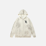 Washed Cotton Zip-up Hoodie