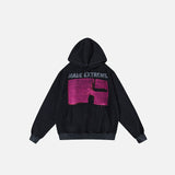Vintage Loose Cross Shadow Hoodie