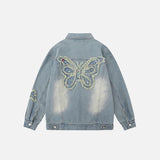 Embroidery Butterfly Denim Jacket