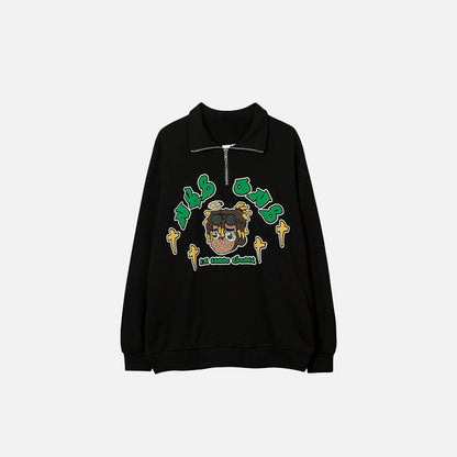 Polo Cartoon Boy Print Sweatshirt