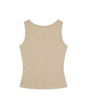 Essential Ribbed Button Tank Top