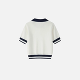 Chic Polo Collar Knit T-Shirt