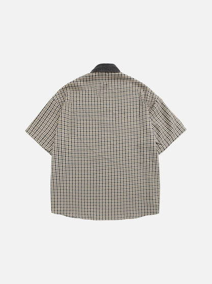 Plaid Embroidery Shirt