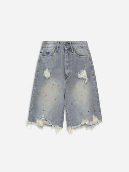 Rhinestone Application Jorts