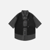 Retro Tactical Patchwork  Shirt