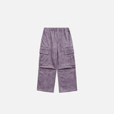 Retro Washed Suede Cargo Pants
